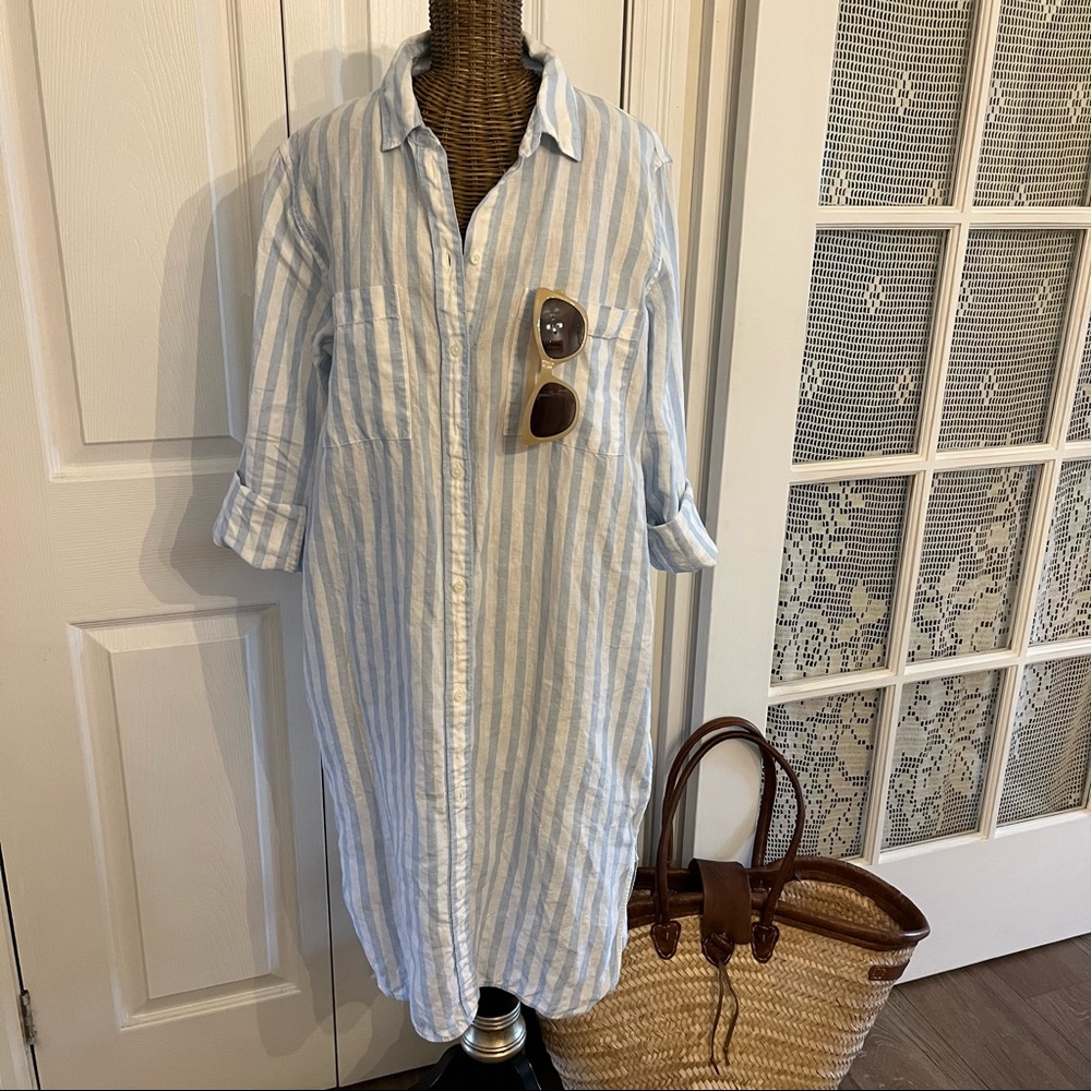 Everlane Linen Shirt Dress,  size 10
